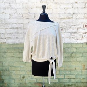 NWOT ANTHROPOLOGIE Striped Tie Waist Sweatshirt
